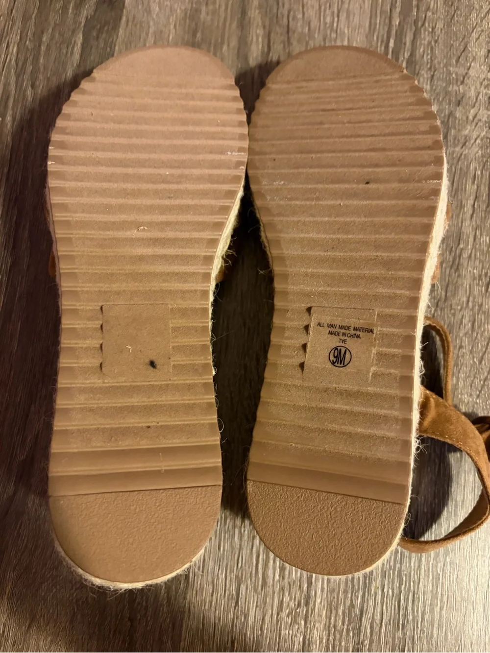 WOMEN'S SODA TYE ESPADRILLE WEDGES Brown Bow NWOT Size 9